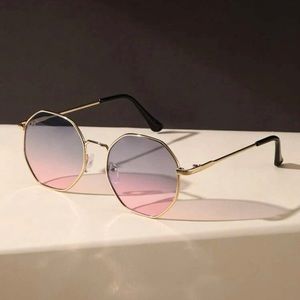 Women’s Colored Tinted Sunglasses // Ombré Hexagon Shades